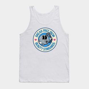 Break Free From Beauty Standards - Cute Feminist Cartoon Tank Top